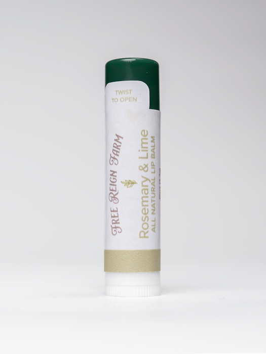 Free Reign Farms Rosemary + Lime All Natural Beeswax Shea Butter Lip Balm - Lip Care - The Place to Shop Local Artisan Goods in New Orleans, LA