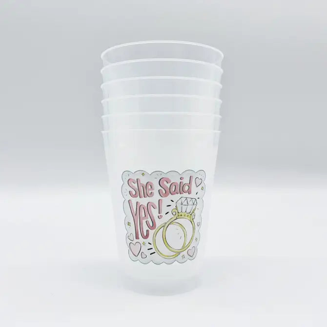 She Said Yes! Party Cup Set