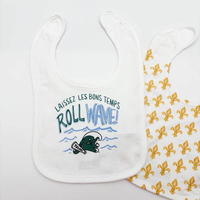 Tulane Roll Wave Bib