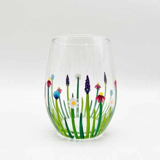 Wild Flower Wine Glass, Spring Time, Girls Night, Wine Night, Gifts for Mom, Summer Time, NOLA, Flowers