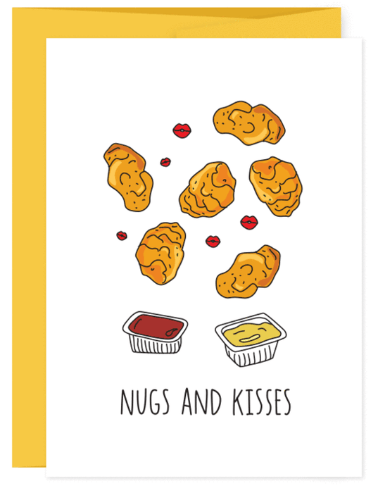 Chicken Nugs and Kisses Card