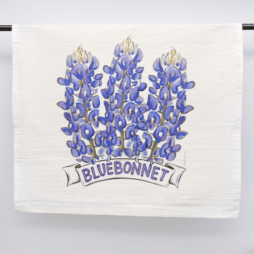Bluebonnet, flower, Texas flower, kitchen towel, Home Malone, Local Life Linens
