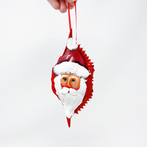 Crab Shell Santa Claus Ornament Made In America