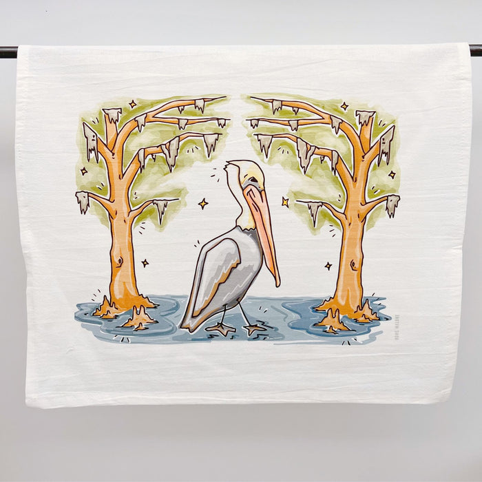 Pelican Towel, Pelicans, cute pelican, New Orleans Towel, Home Malone, Local Life Linens