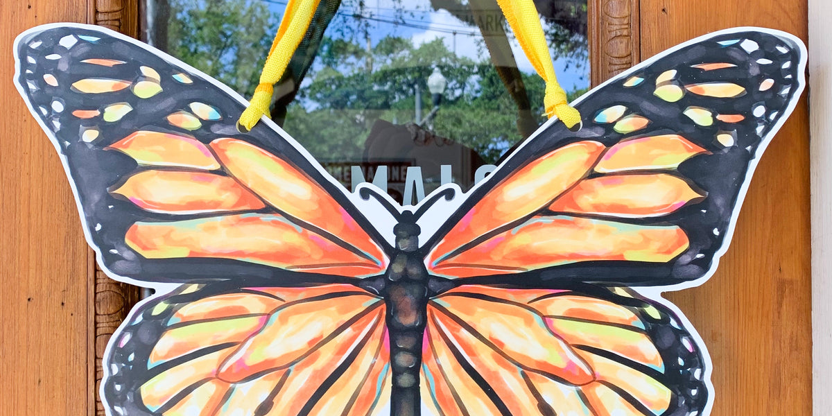 Monarch Butterfly Door Hanger Pretty Spring Door Decor In New Orleans