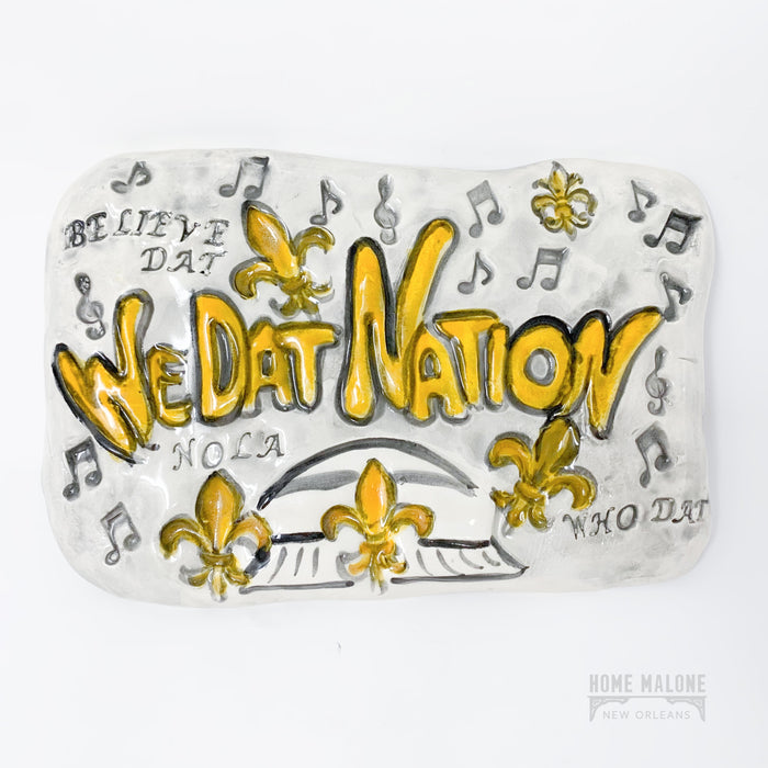 We Dat Nation New Orleans Saints Ceramic Wall Art