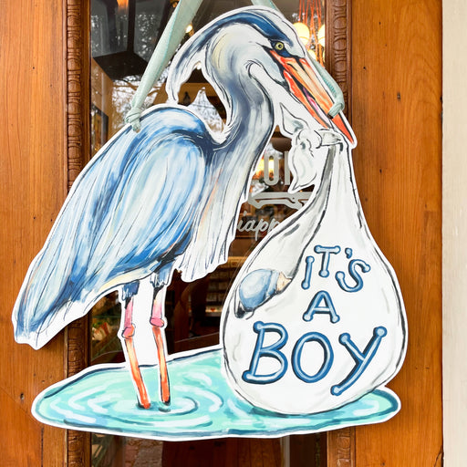 Wall Art Print, Baby boy stork