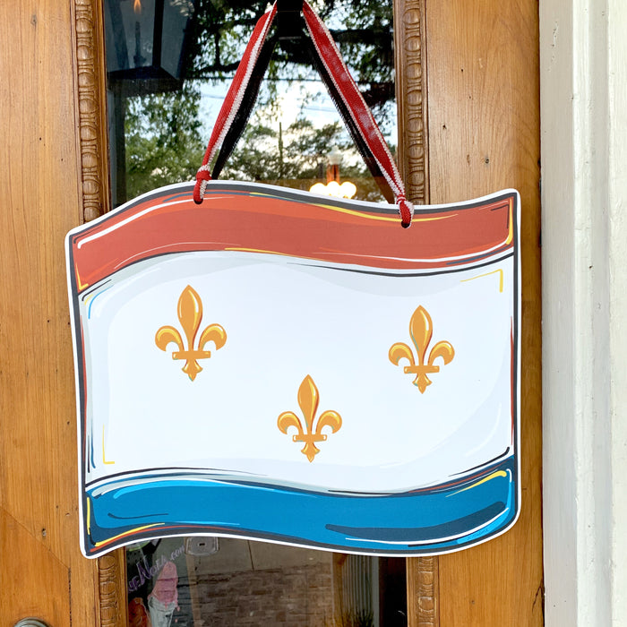 Flag Of New Orleans Door Hanger