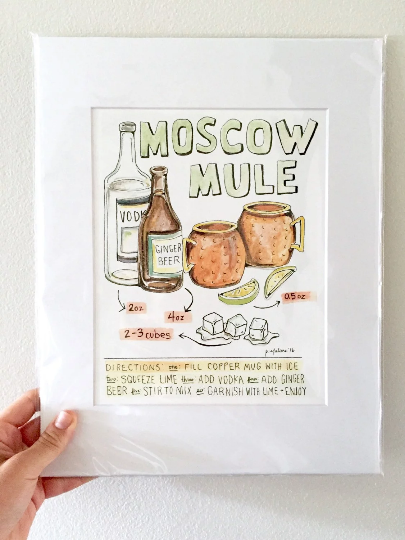 Moscow Mule Cocktail Print