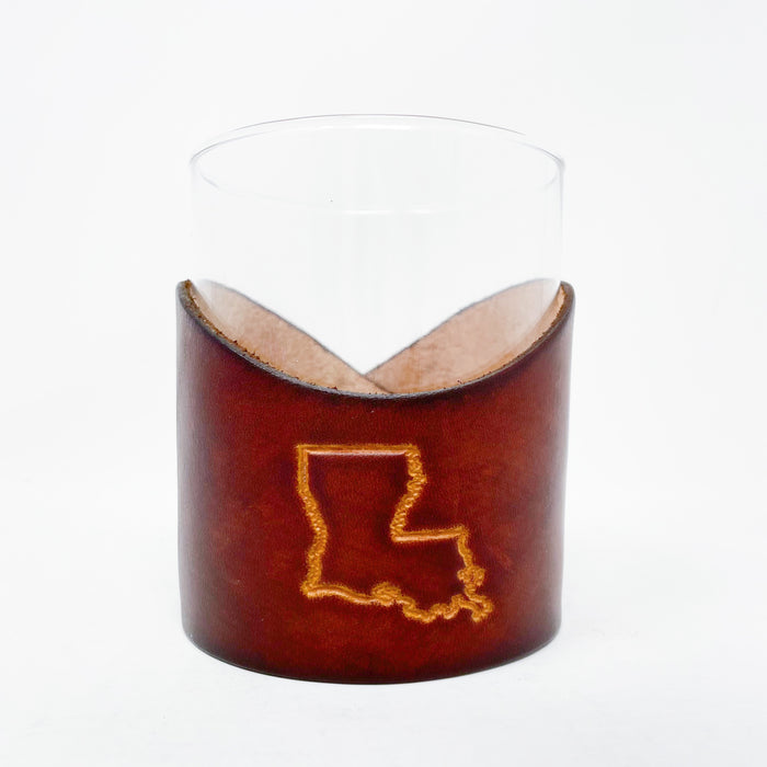 Louisiana State Wrap Lowball Glass