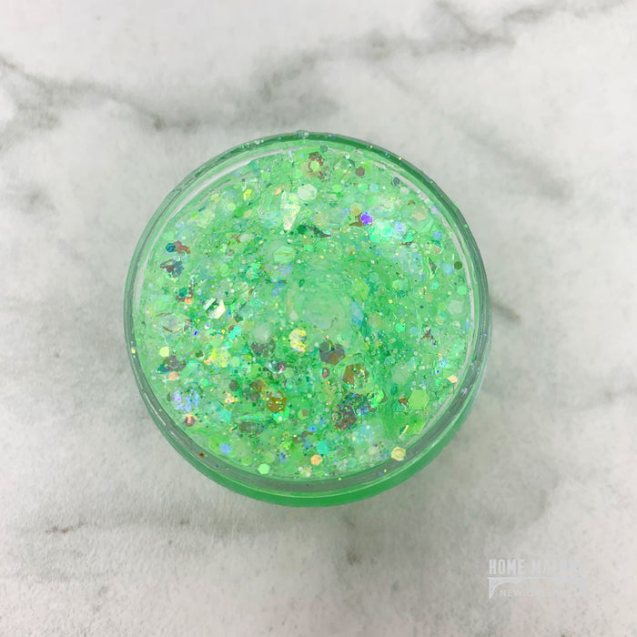Green Glow in the dark fun face and body glitter for adults and kids for festivals in new orleans louisiana