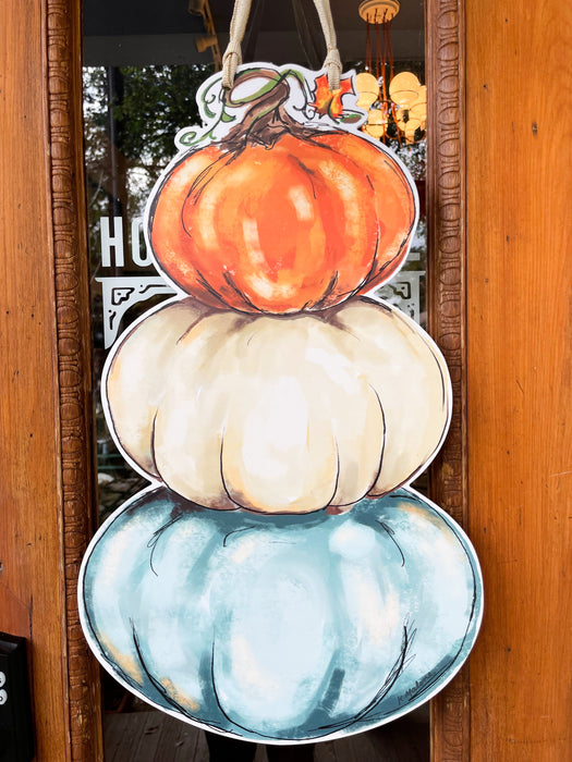 Orange Pumpkin Cute Door Hanger – Porch Pride Door Hangers