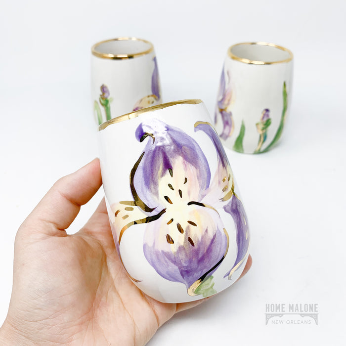 Ceramic Wine Glass: Iris