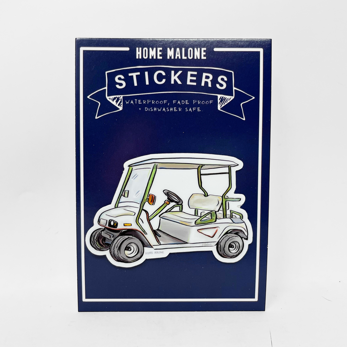 Golf Cart Vinyl Decal Sticker Home Malone New Orleans
