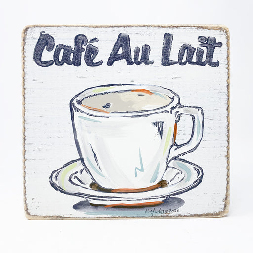 Home Malone Coffee Cafe Au Lait Wood Kitchen Art Sign