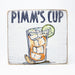 Home Malone Cocktail Wood Sign Pimm's Cup Kitchen Art