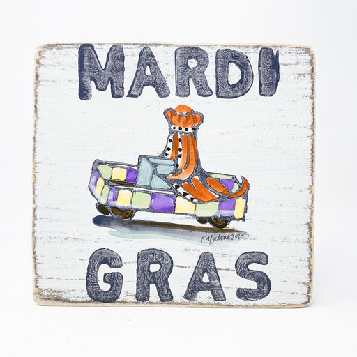 Home Malone Mardi Gras Wood Sign Kitchen Art