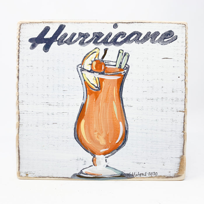 Home Malone Cocktail Art Hurricane Wood Sign Kitchen