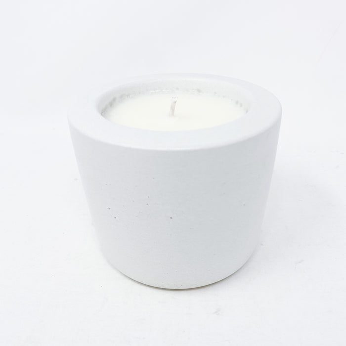 White Lavender Concrete Candle: 14 oz