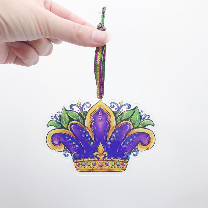 Acrylic Carnival Queen Crown Ornament
