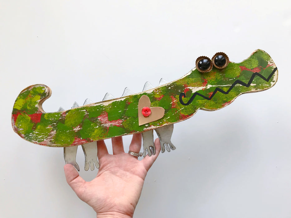 Wood Alligator Art