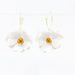 White Floral Clay Earrings Made in The South 