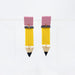 Cute Pencil School Dangle Clay Earrings Made in The South