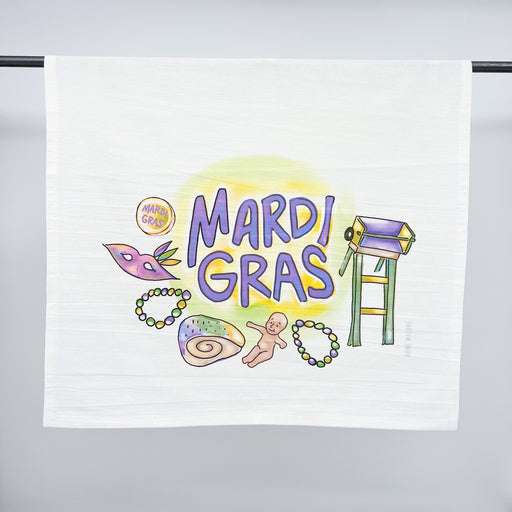 Mardi Gras Towel, New Orleans Towel, Cute Towel, Home Malone, Local Life Linens
