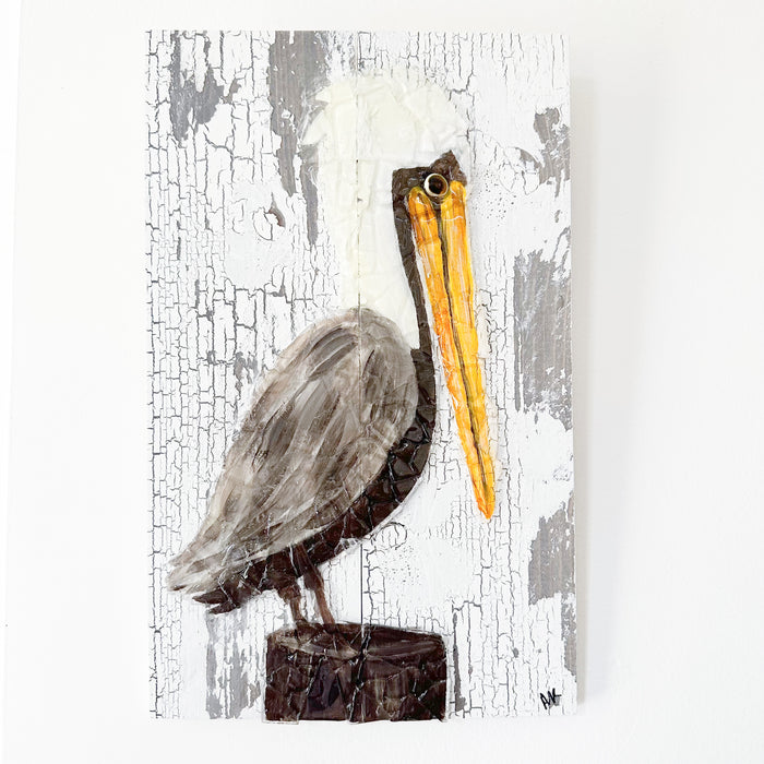 Pelican Seaglass Art No. 6