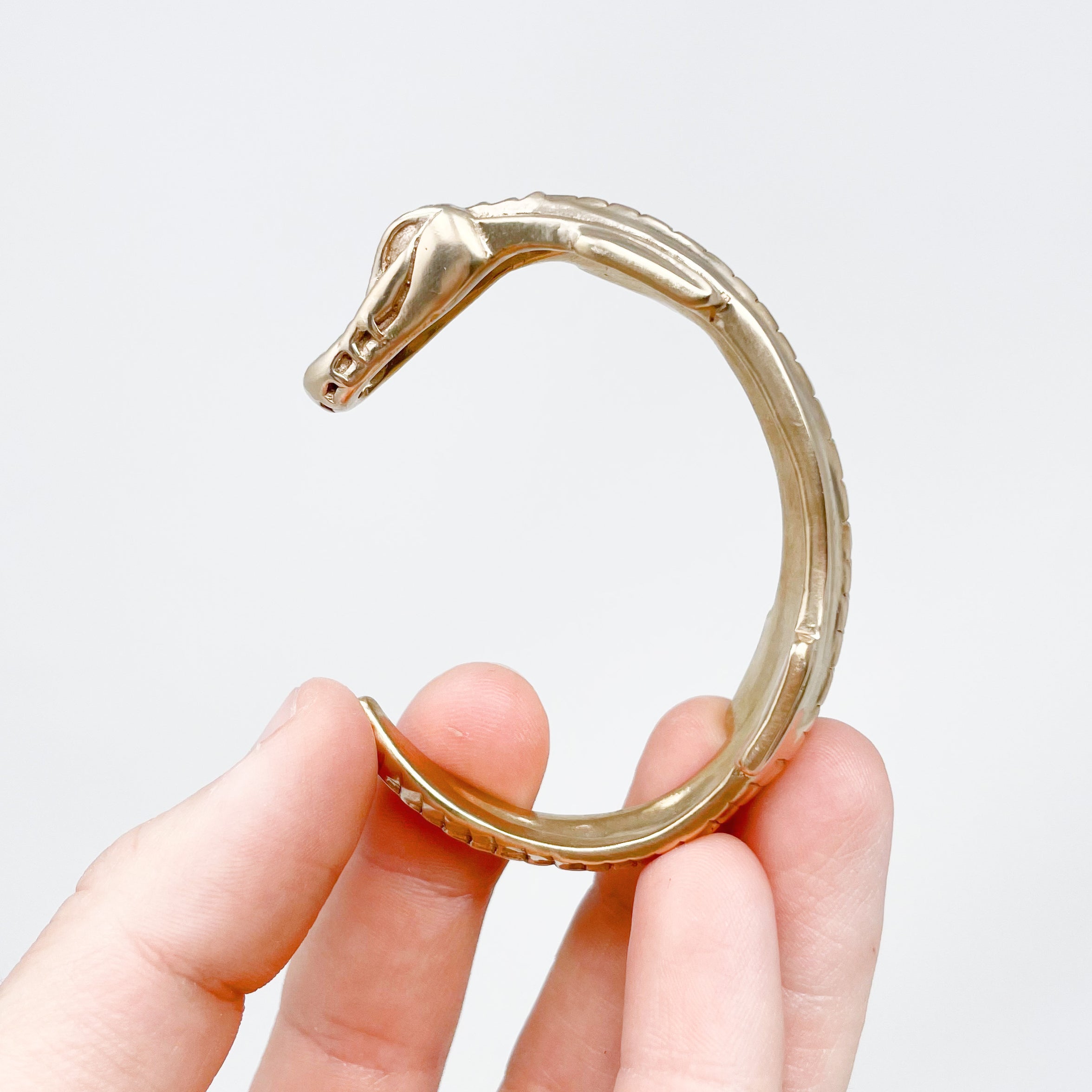 Mimosa Handcrafted Jewelry Alligator Cuff Made in Baton Rouge Cute