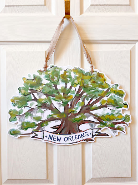 New Orleans Oak Tree Door Hanger
