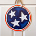 Tennessee Flag Stars Door Hanger, Volunteer State Flag, red white blue, TN, Memphis, Nashville, Chattanooga, southern door hanger, Tennessee pride, Home Malone, New Orleans art