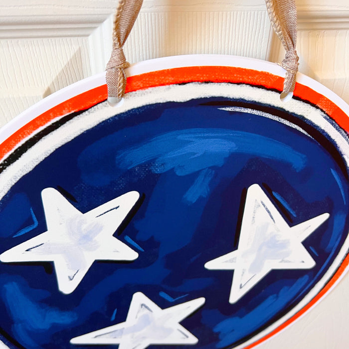 Tennessee Flag Stars Door Hanger - ONLINE EXCLUSIVE