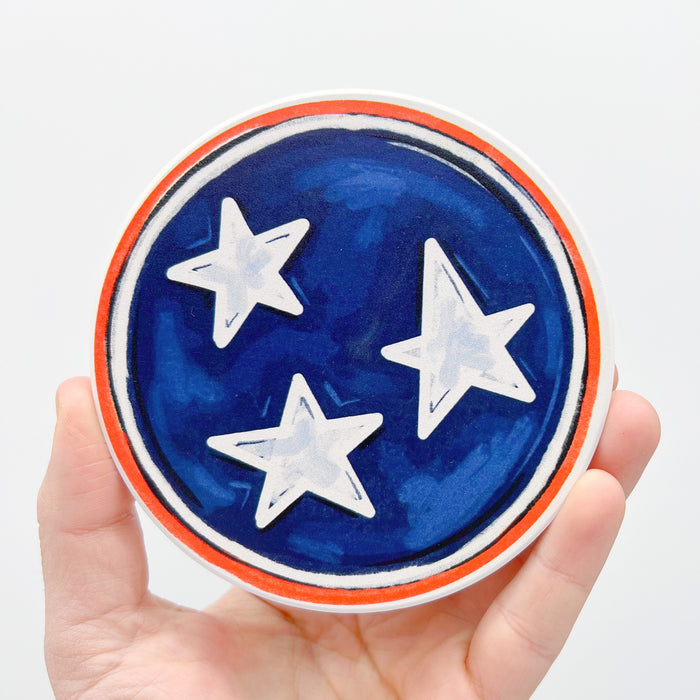 Tennessee Flag Stars Coaster - ONLINE EXCLUSIVE