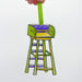 Mardi Gras Ladder ornament, Mardi Gras Krewe, parade route, New Orleans art, Home Malone, purple green gold, parade ladder