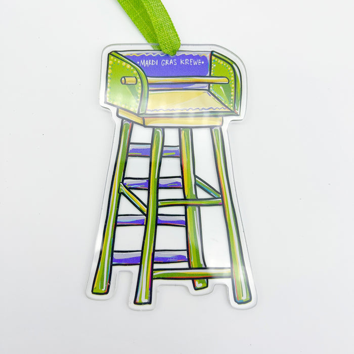 Acrylic Mardi Gras Ladder Ornament