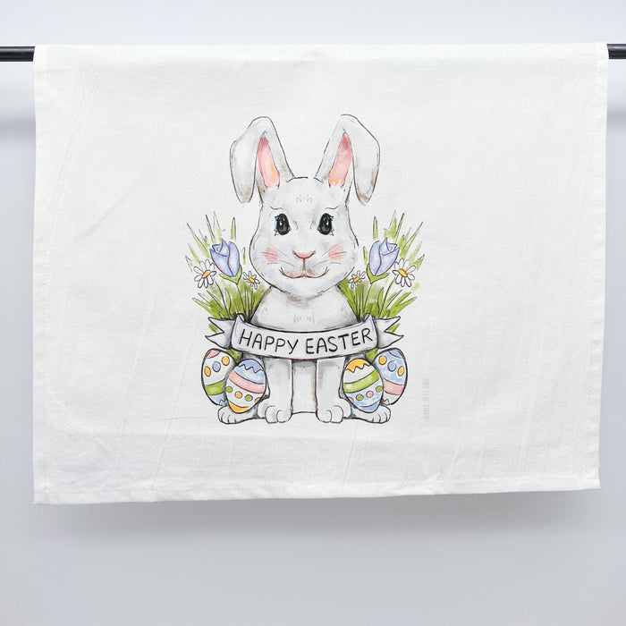 Easter Bunny towel, Happy Easter, Easter eggs, spring towel, egg hunt, Home Malone, New Orleans art