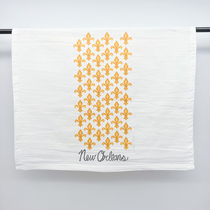 Gold Fleur De Lis New Orleans Towel