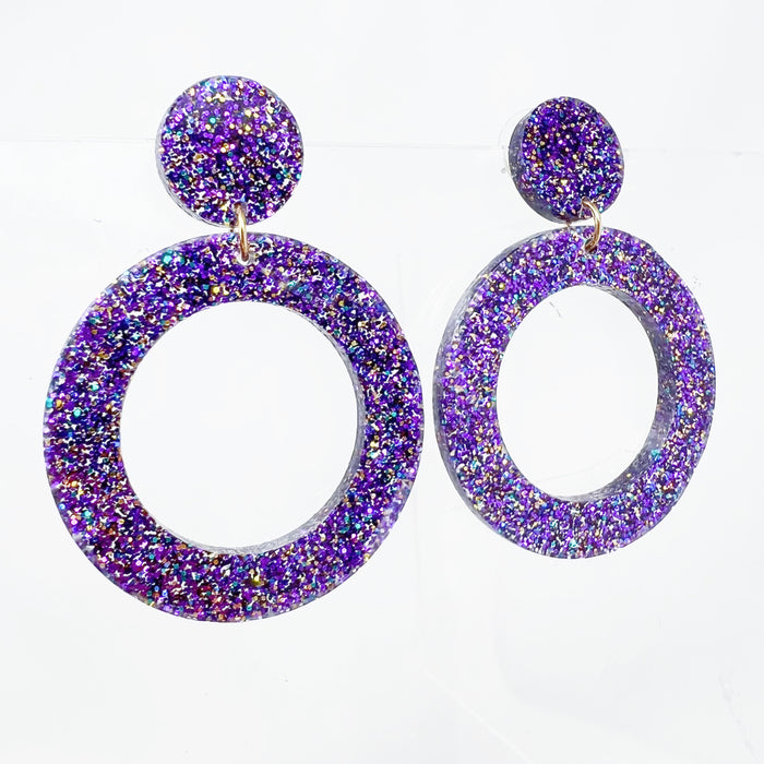 Purple Holographic Earrings