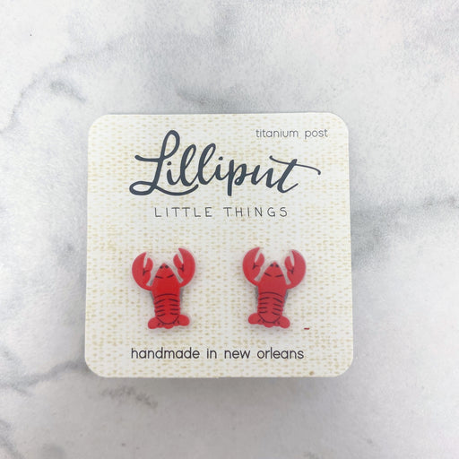 Cute Crawfish Earrings made for sensitive ears Made in New Orleans Louisiana