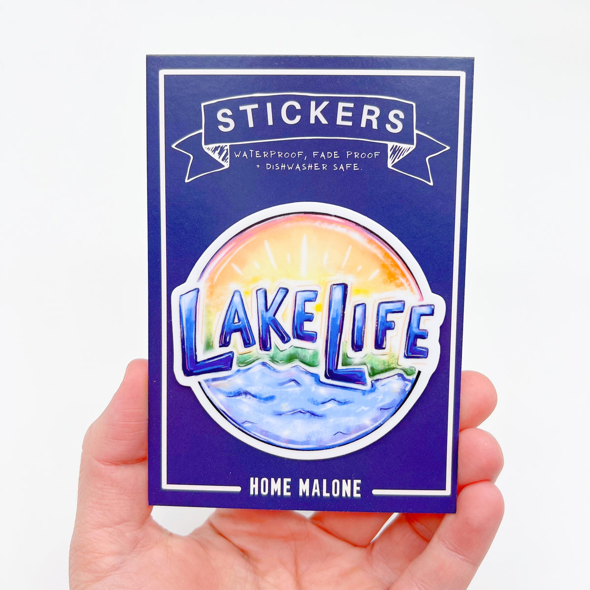 Lake Life Sticker, Lake Life, boat, picnic, lakeshore, Home Malone, New ...