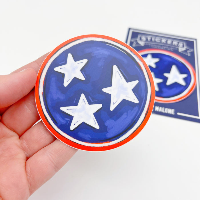 Tennessee Flag Stars Sticker - ONLINE EXCLUSIVE
