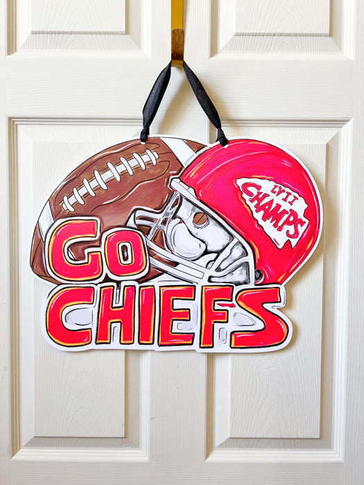 Go Chiefs Door Hanger - ONLINE EXCLUSIVE