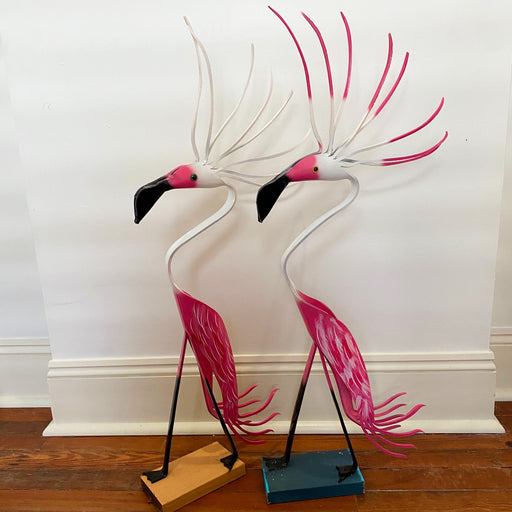 Unique, colorful yard art, PVC birds, Made in Louisiana, Outdoor, Garden, Gift for Mom, Wedding Gift, Flamingo