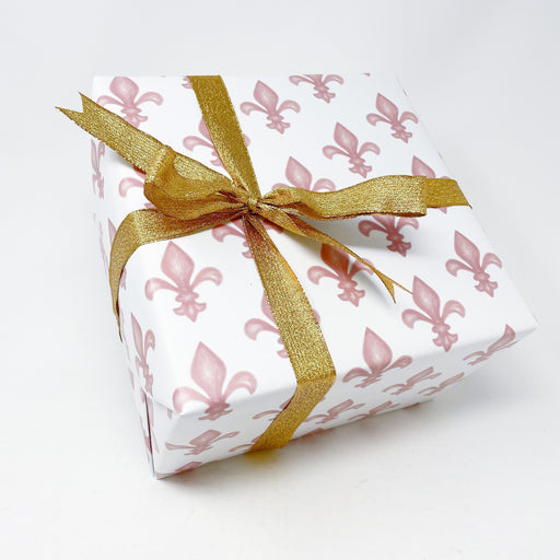 Pink Baby Shower Fleur De Lis Gift Wrapping Paper Home Malone New Orleans, LA