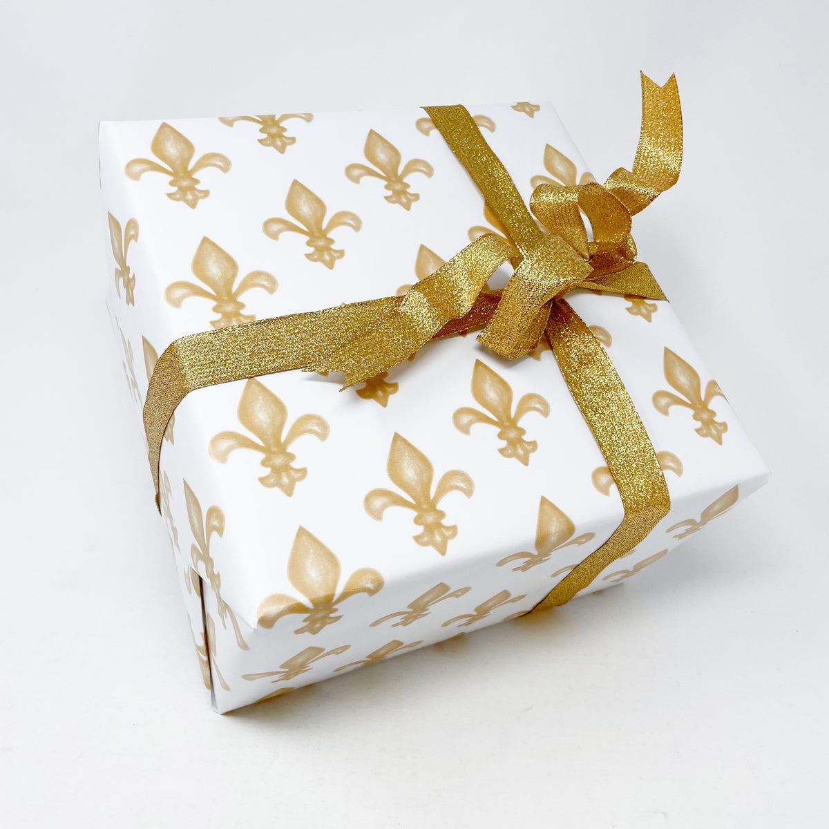 Wedding Gold Fleur De Lis Gift Wrapping Paper Bridal Gift New