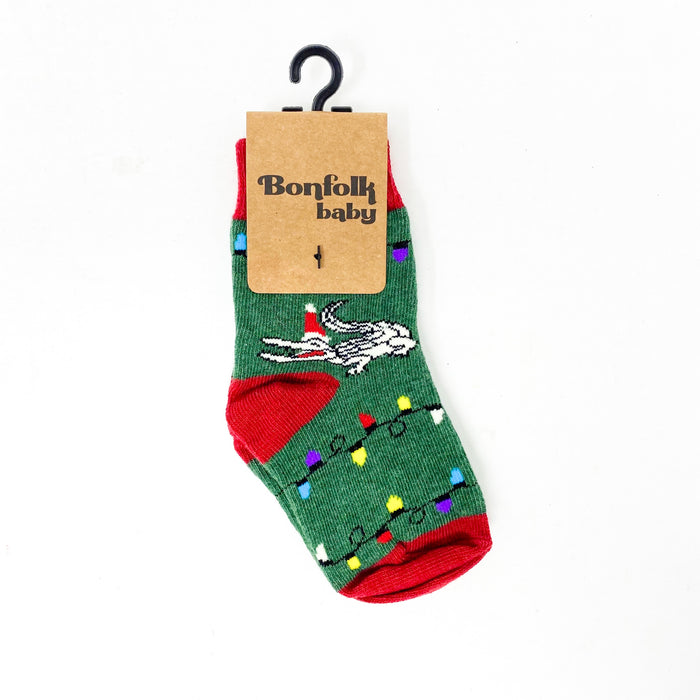 Bonfolk Baby Socks - Christmas Gator