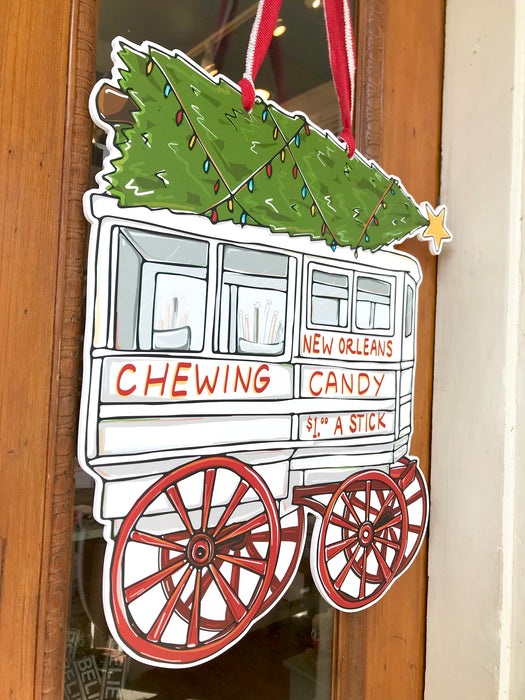 Roman Candy Christmas Door Hanger