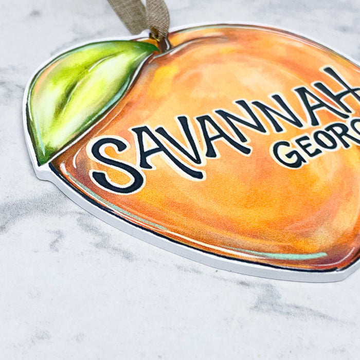 Savannah Peach Ornament - ONLINE EXCLUSIVE