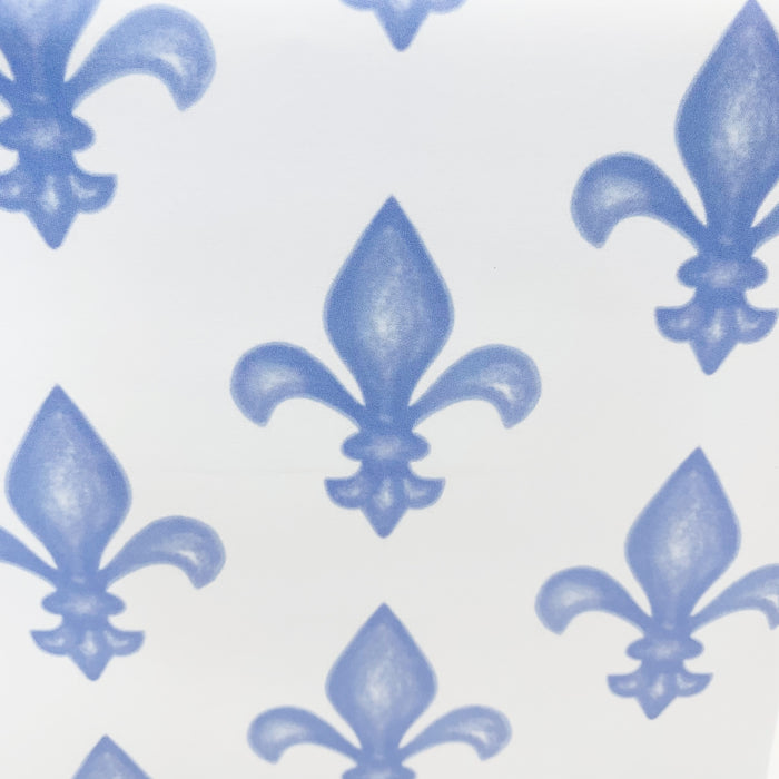 Blue Fleur De Lis Wrapping Paper Sheets - Cat 'N Twiggs Boutique